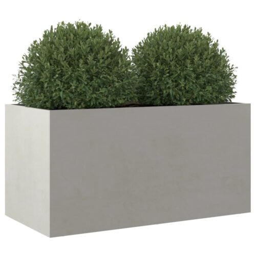 Raised Garden Bed Grow Box Pot Planter Stainless Steel Silver 62x30x29cm - Image 4