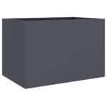 Raised Garden Bed Grow Box Pot Planter Cold Rolled Steel Anthracite 62x47x46cm