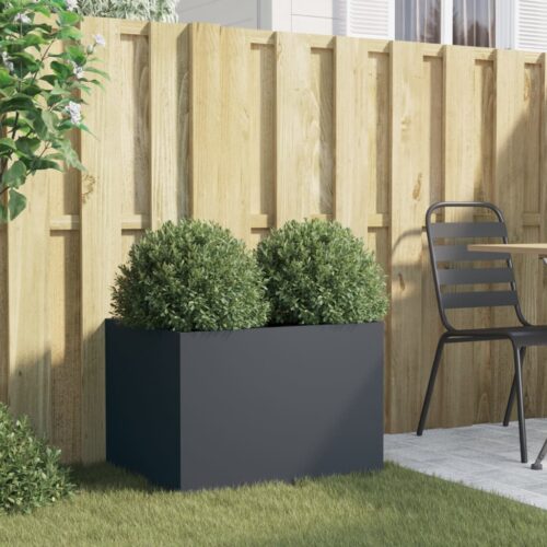 Raised Garden Bed Grow Box Pot Planter Cold Rolled Steel Anthracite 62x47x46cm - Image 3