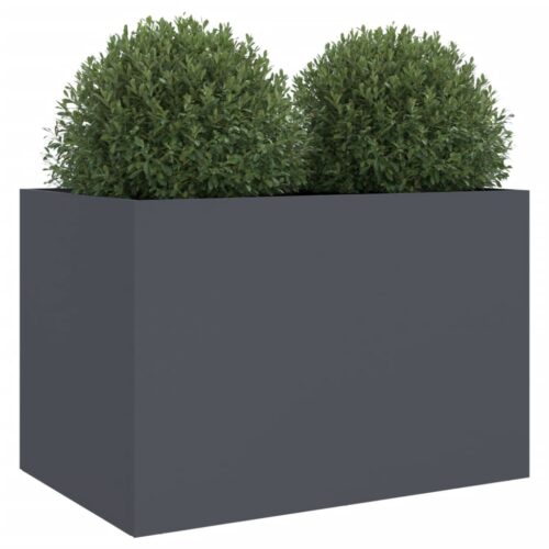 Raised Garden Bed Grow Box Pot Planter Cold Rolled Steel Anthracite 62x47x46cm - Image 4