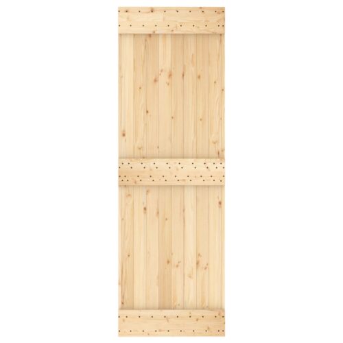Sliding Door with Hardware Set 70x210cm Solid Wood Pine - Image 4