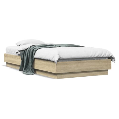 Bed Frame Sonoma Oak 90x190cm Engineered Wood