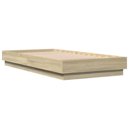 Bed Frame Sonoma Oak 90x190cm Engineered Wood - Image 2