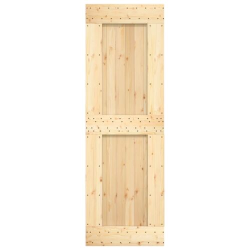Sliding Door with Hardware Set 70x210cm Solid Wood Pine - Image 4