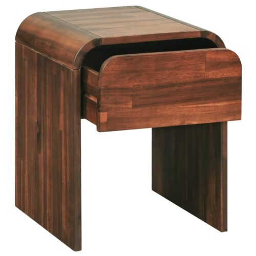 Nightstand 41.5x42x52cm Solid Acacia Wood - Image 4