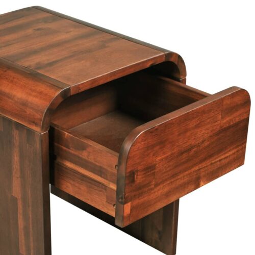 Nightstand 41.5x42x52cm Solid Acacia Wood - Image 5
