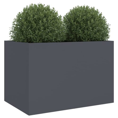Raised Garden Bed Grow Box Pot Planter Cold Rolled Steel Anthracite 62x40x39cm - Image 9