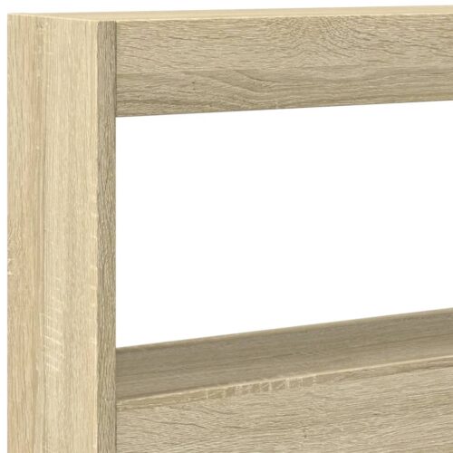 Headboard Cabinet with LED Sonoma Oak 160x17x102cm - Image 10