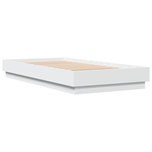Bed Frame White 90x190cm Engineered Wood - Image 2