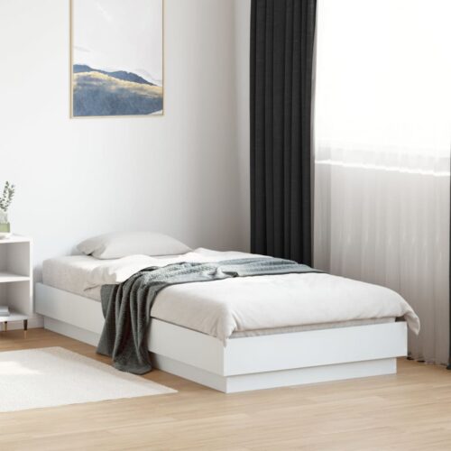 Bed Frame White 90x190cm Engineered Wood - Image 3