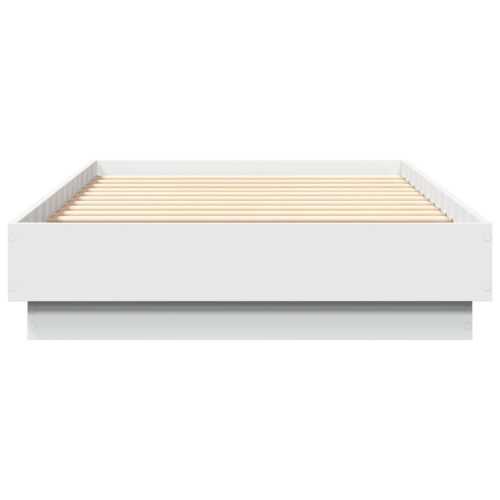 Bed Frame White 90x190cm Engineered Wood - Image 4