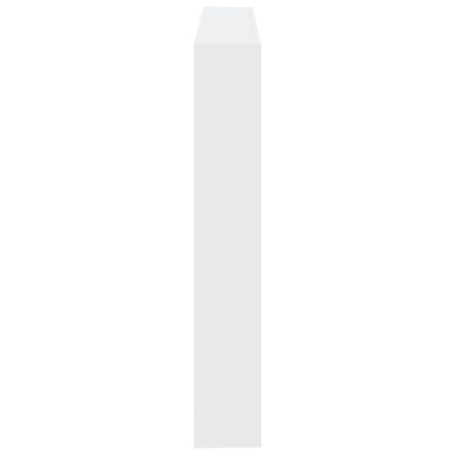 Headboard Cabinet with LED White 140x17x102cm - Image 7