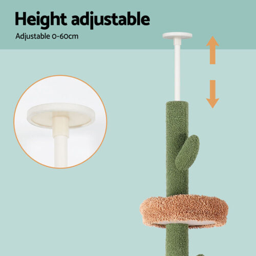i.Pet Cat Tree Tower Scratching Post Scratcher Floor to Ceiling Cats Bed 290cm - Image 5