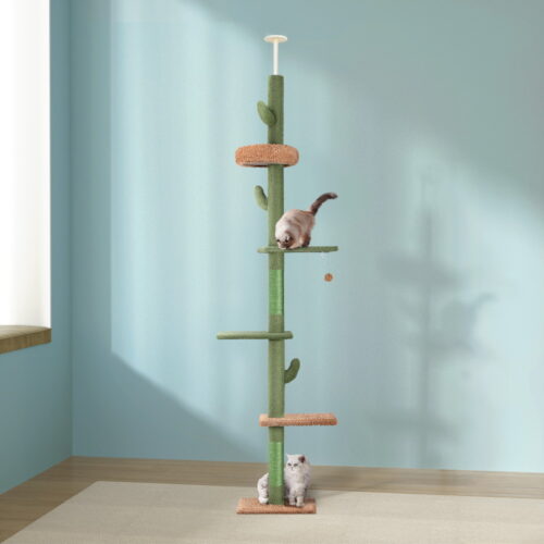i.Pet Cat Tree Tower Scratching Post Scratcher Floor to Ceiling Cats Bed 290cm - Image 7