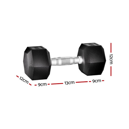Everfit 20kg Hex Dumbbells Set Dumbbells Weights Lifting Bench Gym Workout 2x10kg - Image 2