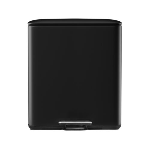Cefito Pedal Bins Rubbish Bin Dual Compartment Waste Recycle Dustbins 40L Black - Image 3