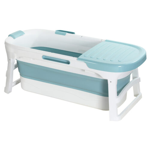 Weisshorn Foldable Bathtub Portable Folding Water Spa with Cover Plate 136x62cm - Image 4