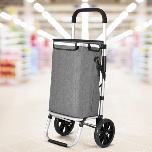 Emajin Shopping Trolley Cart 45KG Foldable Grey - Image 7