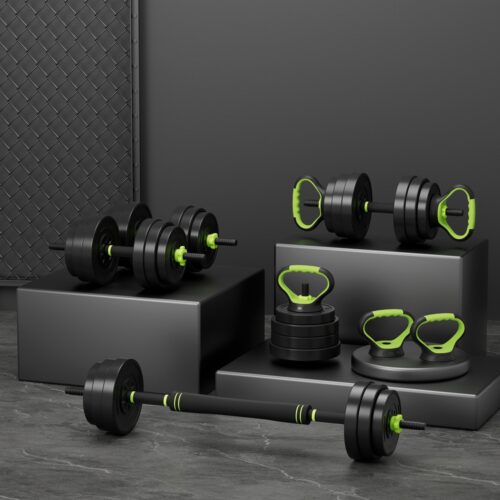 Everfit 25kg Adjustable Dumbbells Set Kettle Bell Weight Plates Barbells Gym - Image 7
