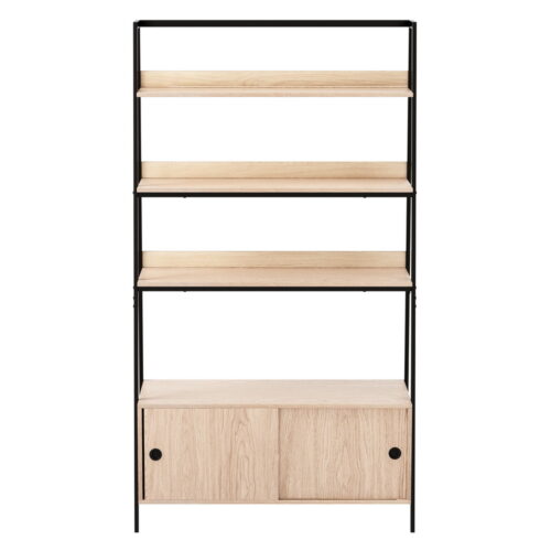 Artiss Bookshelf 5 Tier Cube Cabinet MIRA Oak - Image 5