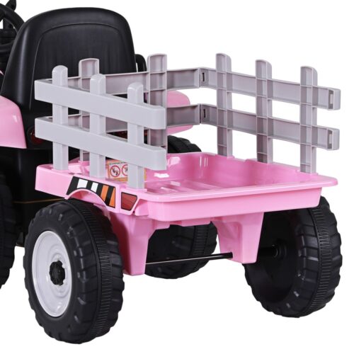 Rigo Kids Electric Ride On Car Tractor Toy Cars 12V Pink - Image 4