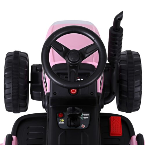 Rigo Kids Electric Ride On Car Tractor Toy Cars 12V Pink - Image 5