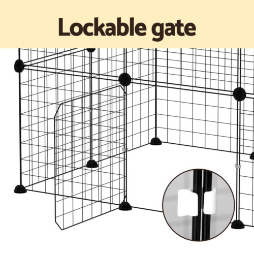 i.Pet Pet Dog Playpen Enclosure Cage 20 Panel Puppy Fence Play Pen Foldable Metal - Image 5