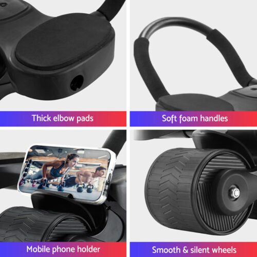 Everfit Ab Roller Automatic Rebound Abdominal Exercise Wheel Home Gym Workout - Image 6