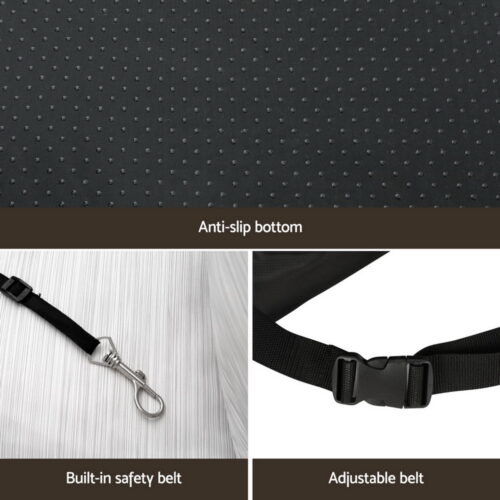 i.Pet Dog Car Seat Booster Cover Dog Bed Portable Waterproof Belt Non Slip - Image 5