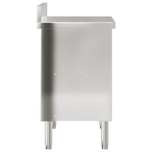 Kitchen Work Table with Sliding Doors Stainless Steel - Image 8