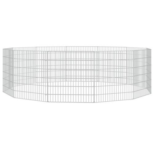 Free Range Animal Enclosure 12-Panel 54x60cm Galvanised Iron
