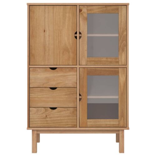 Highboard OTTA 85x43x125cm Solid Wood Pine - Image 3
