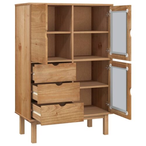 Highboard OTTA 85x43x125cm Solid Wood Pine - Image 4
