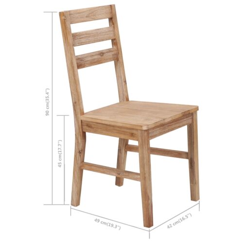 7-Piece Dining Set Solid Wood Acacia - Image 11