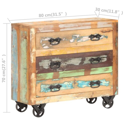 Sideboard 80x30x70cm Solid Reclaimed Wood - Image 8