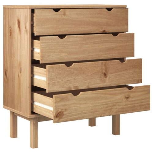 Drawer Cabinet OTTA 76.5x39.5x90cm Solid Wood Pine - Image 4