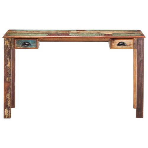 Desk 130x55x76cm Solid Reclaimed Wood - Image 2