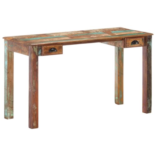 Desk 130x55x76cm Solid Reclaimed Wood - Image 8