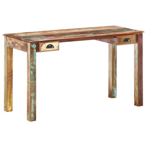 Desk 130x55x76cm Solid Reclaimed Wood - Image 10