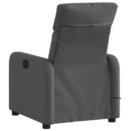 Massage Recliner Chair Dark Grey Fabric - Image 4