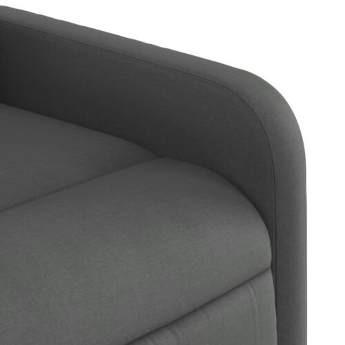 Massage Recliner Chair Dark Grey Fabric - Image 9