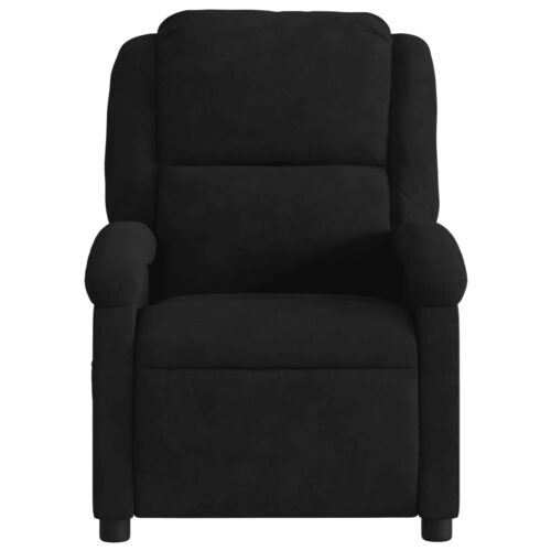 Massage Recliner Chair Black Velvet - Image 4