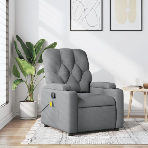 Massage Recliner Chair Lounge Sofa Armchair Massager  Light Grey Fabric