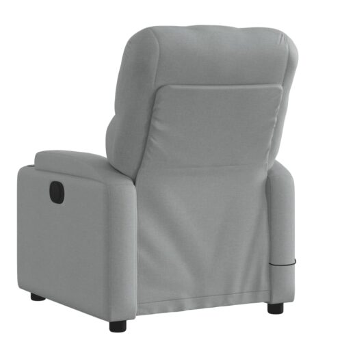 Massage Recliner Chair Lounge Sofa Armchair Massager  Light Grey Fabric - Image 4