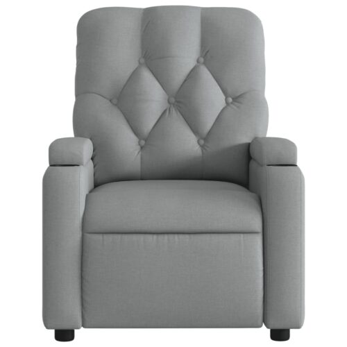 Massage Recliner Chair Lounge Sofa Armchair Massager  Light Grey Fabric - Image 7