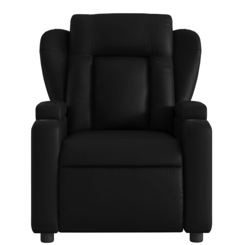 Massage Recliner Chair Black Faux Leather - Image 4