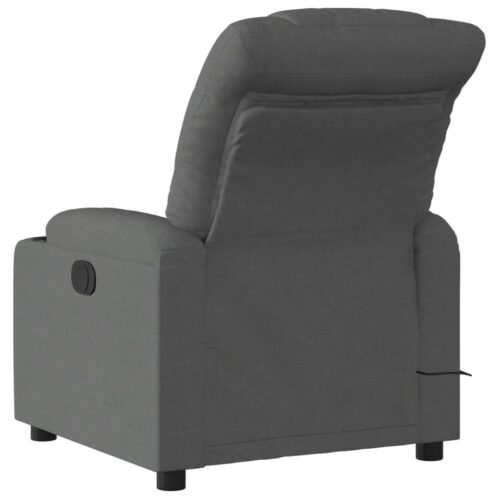 Massage Recliner Chair Dark Grey Fabric - Image 4