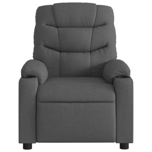 Massage Recliner Chair Dark Grey Fabric - Image 7