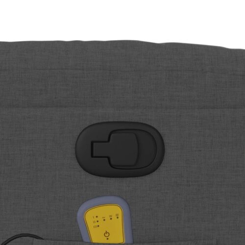 Massage Recliner Chair Dark Grey Fabric - Image 10