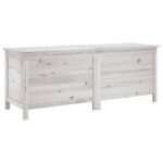 Garden Storage Box White 150x50x56.5cm Solid Wood Fir